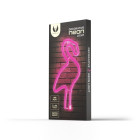 Neoninis LED šviestuvas Flamingo rožinis šikšnosparnis + USB FLNE18 Forever Light