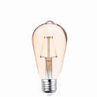 LED lemputės kaitinimo siūlas E27 ST64 4W 230V 2200K 400lm COG auksinis Forever Light