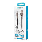 Forever Tornado kabelis USB - USB-C 1,0 m 3A juodas