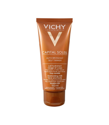 Vichy Drėkinamasis savaiminio įdegio pienelis veidui ir kūnui "Capital Soleil Auto Bronzant" (drėkinamasis pienelis veidui ir kūnui) 100 ml
