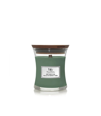 WoodWick Kvapiosios žvakės vazelė maža Mėtų lapai - Ąžuolas 85 g