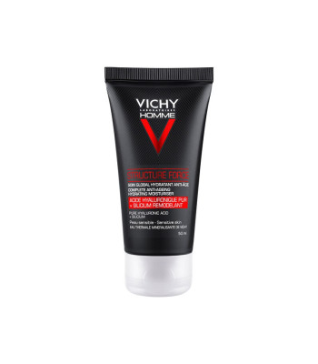 Vichy "Homme Structure Force" (Visapusiškas drėkinamasis drėkinamasis kremas nuo senėjimo) 50 ml