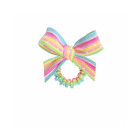 Invisibobble Vaikiška plaukų juosta su kaspinėliu Kids Slim Sprunchie Let´s Chase Rainbows