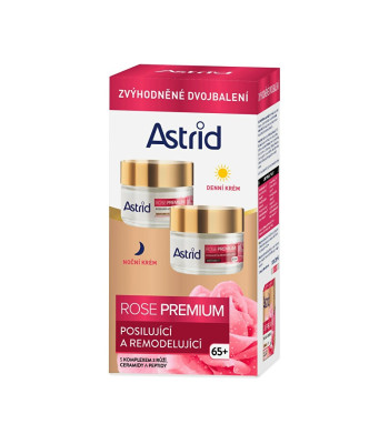 Astrid 65+ Rose Premium Duopack odos priežiūros dovanų rinkinys