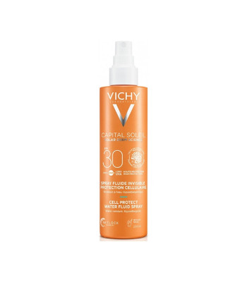 Vichy Apsauginis purškiklis nuo saulės SPF 30 Capital Soleil (Cell Protect Water Fluid Spray) 200 ml