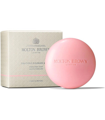 Molton Brown Kietasis muilas "Rabarbarai - rožės" (parfumuotas muilas) 150 g