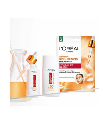 L´Oréal Paris Šviesinanti veido kaukė su vitaminu C (šviesinantis serumas-kaukė)