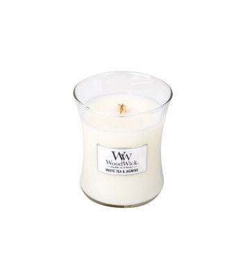 WoodWick Kvapnioji žvakė vazoje "Baltoji arbata - jazminai" 275 g