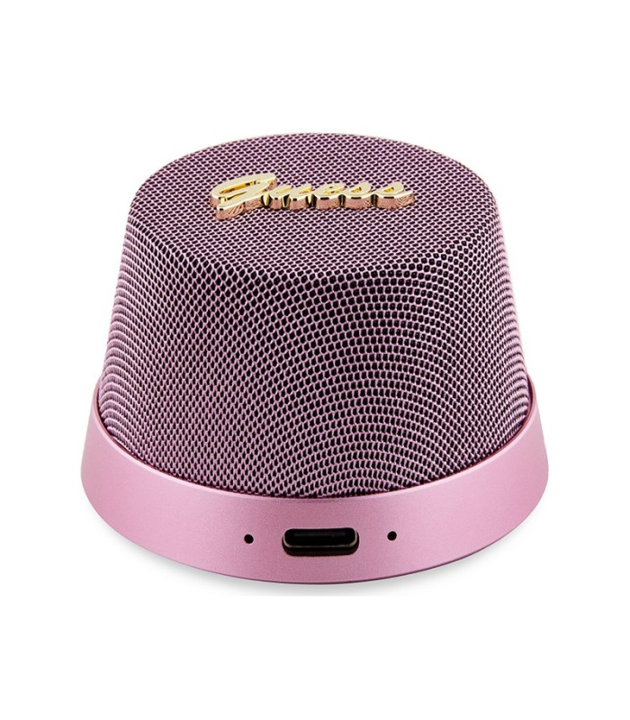 Guess Bluetooth garsiakalbis GUWSC3ALSMP STAND MAGNETIC SCRIPT METAL pink
