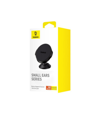 Baseus automobilinis holder Small Ears vertical type magnetic cluster black glued