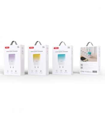 XO wall įkroviklis CE18 PD 30W 1x USB-C yellow-white