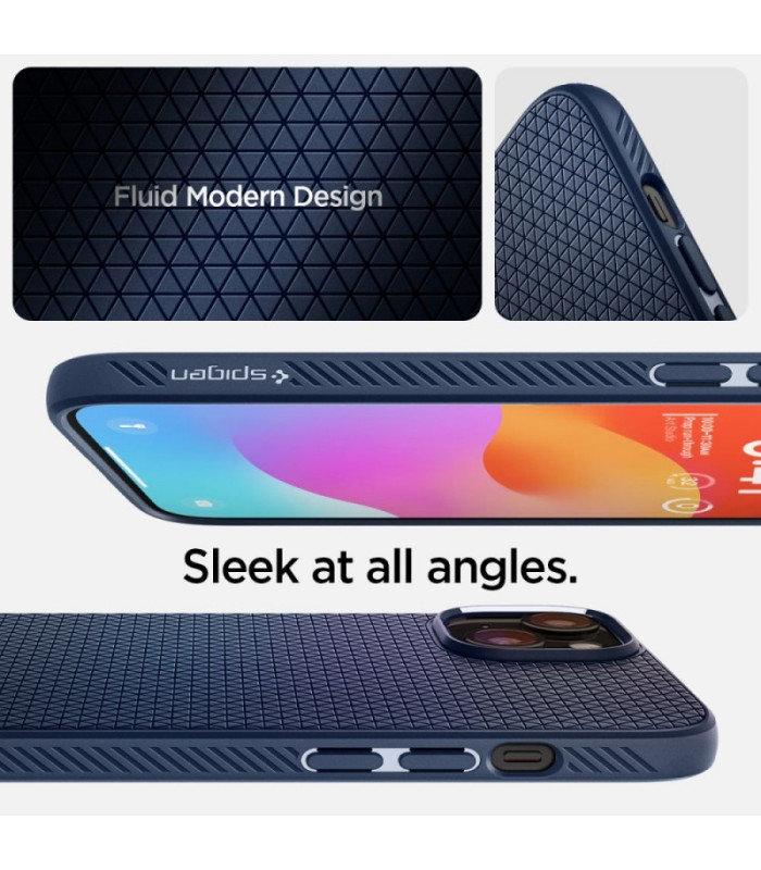 Spigen dėklas Liquid Air for iPhone 15 6,1 navy blue