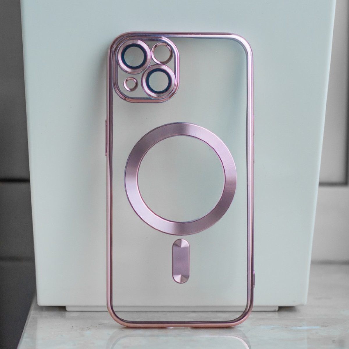 Color Chrome Mag dėklas for iPhone 14 Pro Max 6,7 rose gold