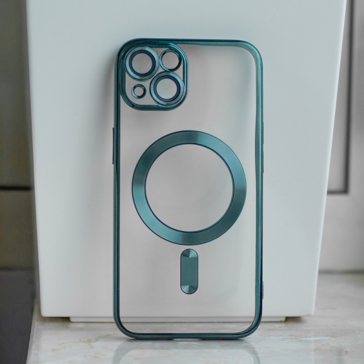 Color Chrome Mag dėklas for iPhone 12 Pro Max 6,7 green