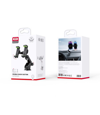 XO automobilinis laikiklis C117 juodas su siurbtuku