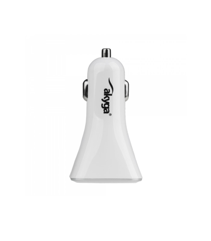 "Akyga" AK-CH-08 "Quick Charge" automobilinis įkroviklis 2x USB 3A baltas 12V
