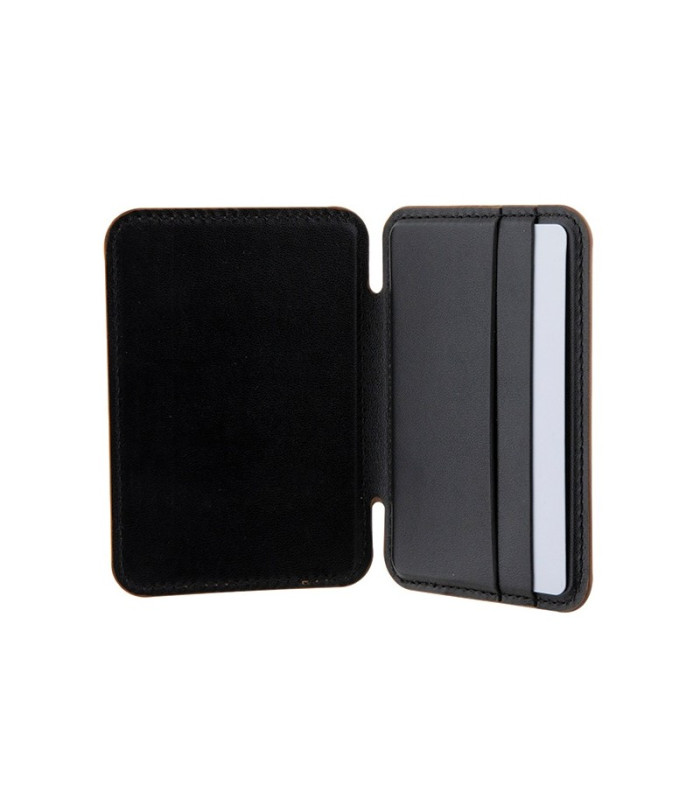 Guess piniginė GUWMSHGCFSEW brązowy Piniginė Cardslot Stand Gcube Stripe Magsafe