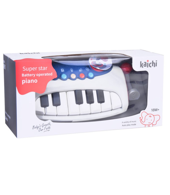 Interaktyvus muzikinis vargonų pianinas su mikrofonu vaikams ZA5447