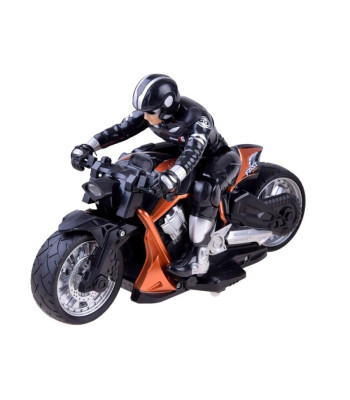 Sportinis motociklas su nuotolinio valdymo pultu ir vairuotoju RC0558