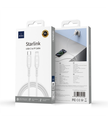 WIWU Starlink serijos 30 W greitojo įkrovimo laidas Wi-C043E C-L, baltas