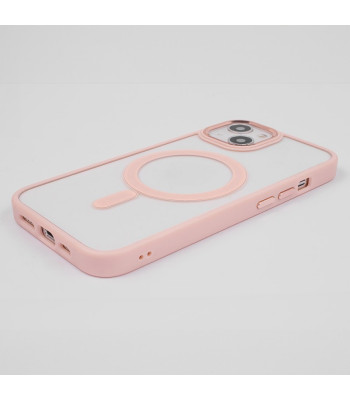 "Satin Clear Mag" dėklas "iPhone 16 Plus" 6,7 rožinės spalvos