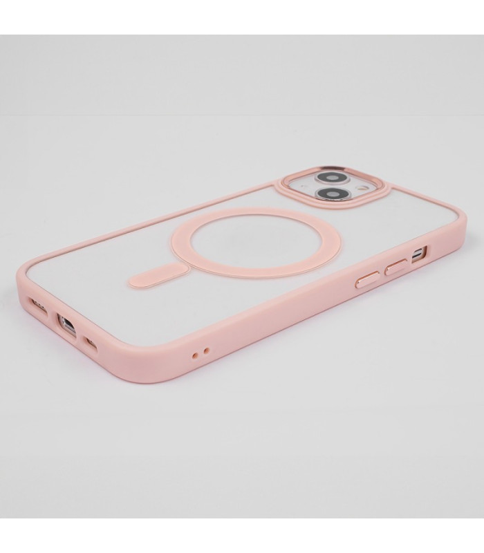 "Satin Clear Mag" dėklas "iPhone 16 Plus" 6,7 rožinės spalvos
