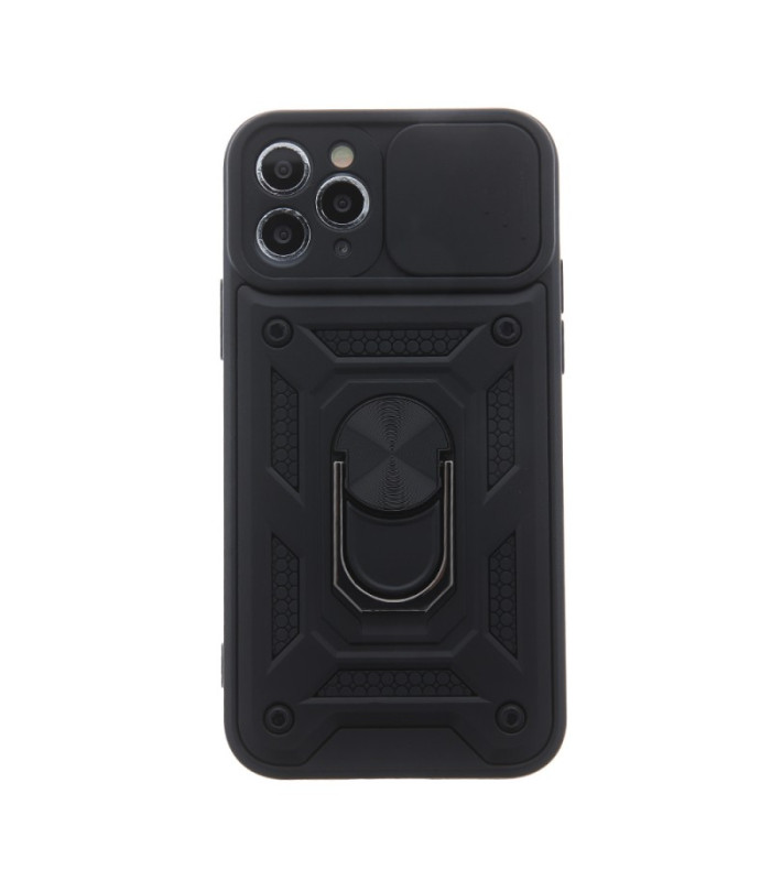 "Defender Slide" dėklas, skirtas "Samsung Galaxy M35 5G", juodos spalvos