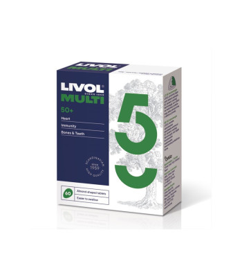 LIVOL MULTI vitaminai 50+, 60 tabl.