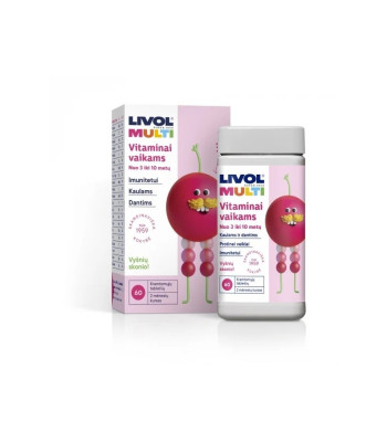 LIVOL MULTI vitaminai vaikams vyšnių sk. N60