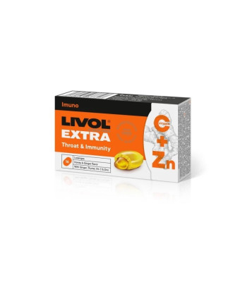 LIVOL EXTRA Throat and Immunity, 16 gerklės pastilių