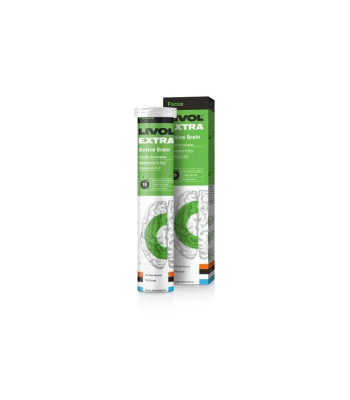 LIVOL EXTRA vitaminai Active Brain, 15 šnypščiųjų tablečių
