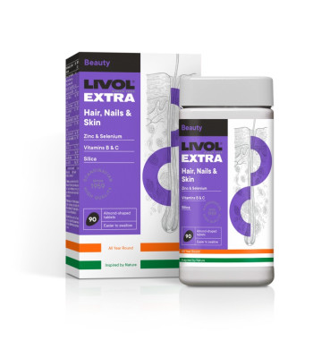 LIVOL EXTRA vitaminai Hair, Nails - Skin, 90 tabl