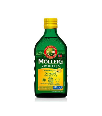 Mollers citrinu skonio skysti žuvų taukai 250ml