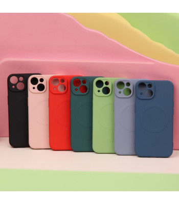 Paprastas Color Mag magnetinis dėklas, skirtas Samsung Galaxy A15 4G A15 5G, tamsiai žalias