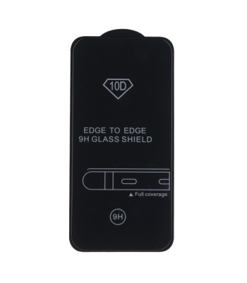 Grūdintas stiklas 10D, skirtas Samsung Galaxy A06s, juodas rėmelis