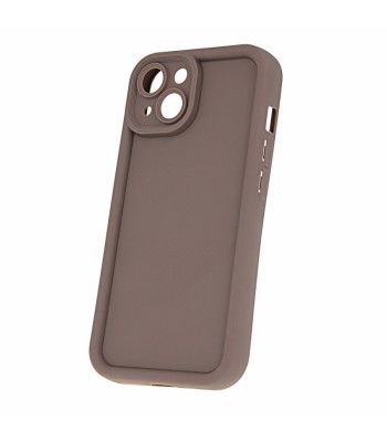 Dėklas su paaukštintais kraštais RIM TPU telefonui Samsung Galaxy S25 Plus, rudas