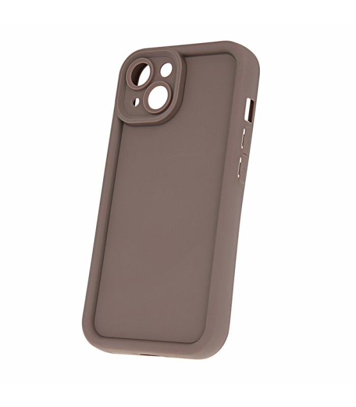 Dėklas su paaukštintais kraštais RIM TPU telefonui Samsung Galaxy S25 Plus, rudas