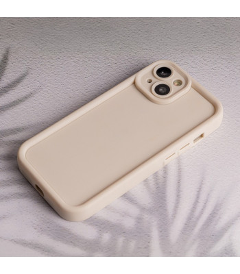 Dėklas su paaukštintais kraštais RIM TPU telefonui Samsung Galaxy A16 4G, A16 5G, smėlio spalvos