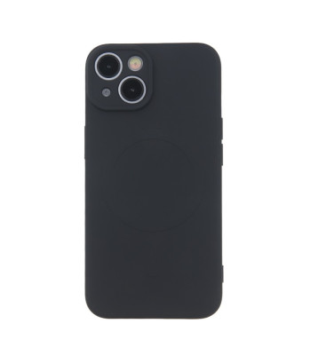 Magnetinis dėklas Simple Color Mag, skirtas Samsung Galaxy A15 4G A15 5G, juodos spalvos