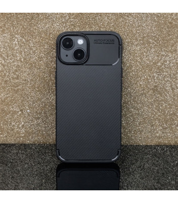 Juodas dėklas Carbon Black skirtas iPhone 13 6,1