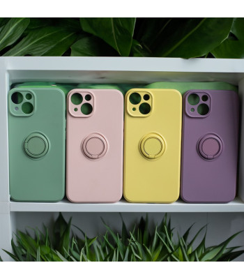 Dėklas Finger Grip su pirštų laikikliu, skirtas Samsung Galaxy A16 4G A16 5G, juodos spalvos