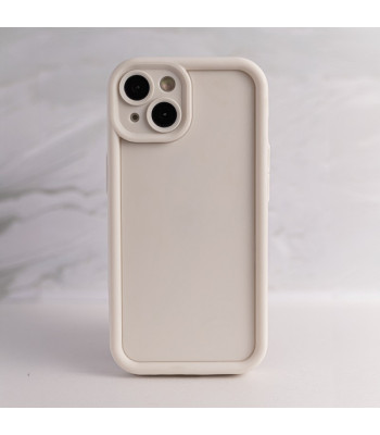Dėklas su paaukštintais kraštais Rim TPU telefonui iPhone 16 6,1 smėlio spalvos