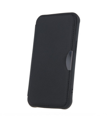 Apsauginis dėklas knygelė Smart Carbon, skirtas iPhone 16 6,1 juodas