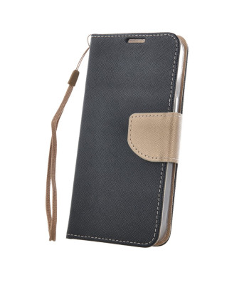 Dėklas knygutė Smart Fancy, skirtas iPhone 16 Plus 6,7, juodai auksinis