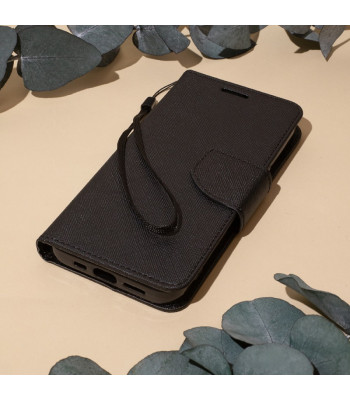 Dėklas knygutė Smart Fancy, skirtas iPhone 16 Pro 6,3, juodas