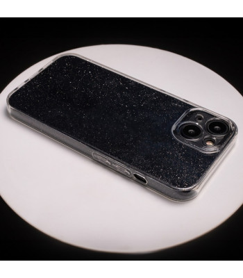 Apsauginis dėklas su blizgučiais Shine, skirtas iPhone 16 Plus 6,7 permatomas