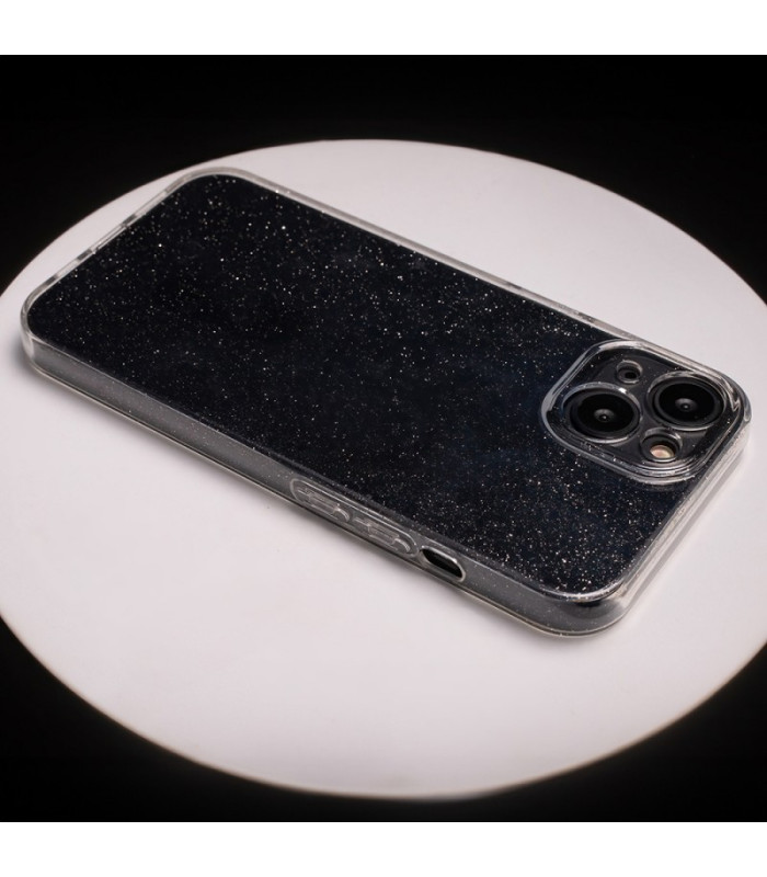 Apsauginis dėklas su blizgučiais Shine, skirtas iPhone 16 Pro 6,3, skaidrus