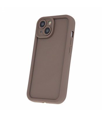 Dėklas su paaukštintais kraštais Rim TPU telefonui Motorola Moto G24 rudos spalvos