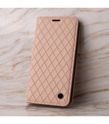 Telefono dėklas knygelė Smart Caro, skirtas Motorola Edge 40 Neo, smėlio spalva