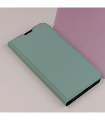 Apsauginis minkštas dėklas knygutė Xiaomi Redmi A3 4G (global) šviesiai žalias